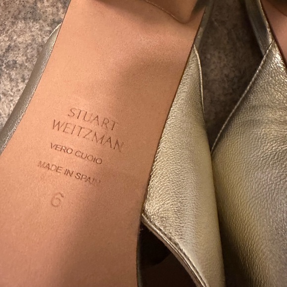 Women’s Stuart & Weitzman Gold Shoes - Picture 5 of 5